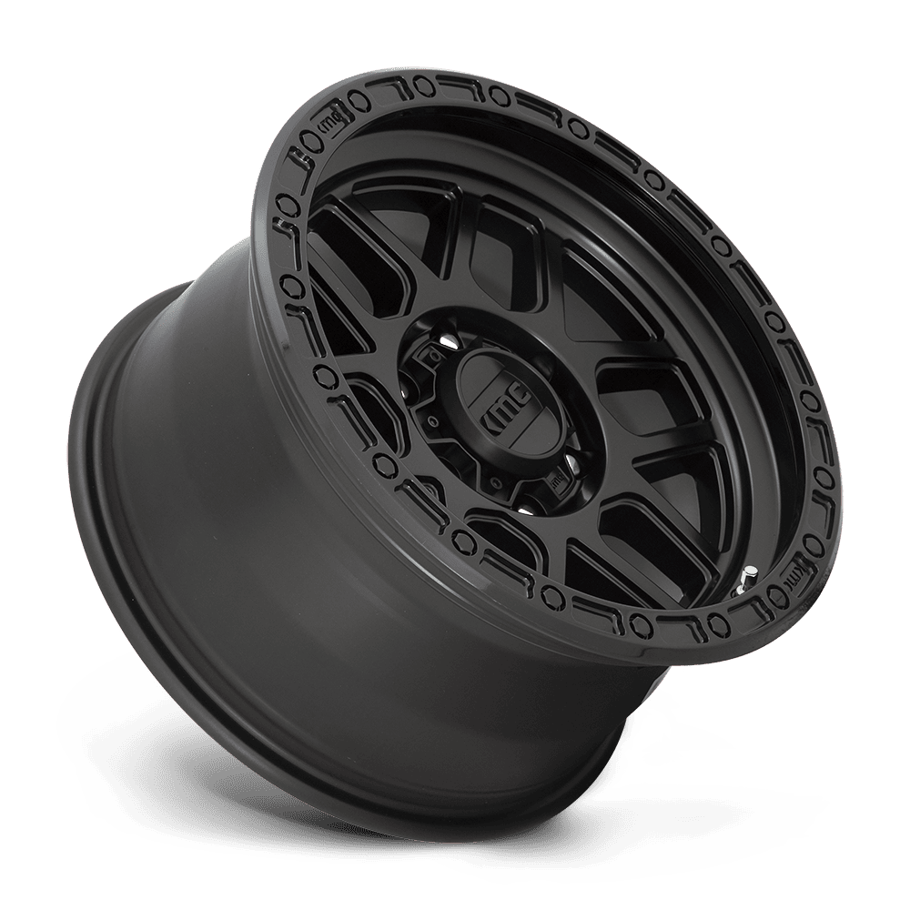 KMC KM544 Mesa Wheel – Satin Black w/ Gloss Black Lip Satin Black w/ Gloss Black Lip