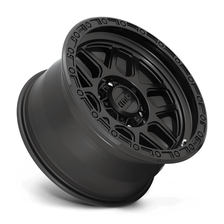 KMC KM544 Mesa Wheel – Satin Black w/ Gloss Black Lip Satin Black w/ Gloss Black Lip