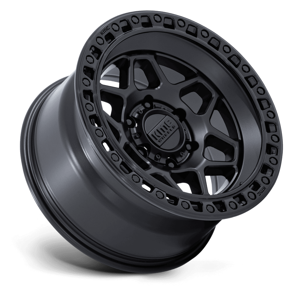 KMC KM553 Torx Wheel Matte Black w/ Gloss Black Lip