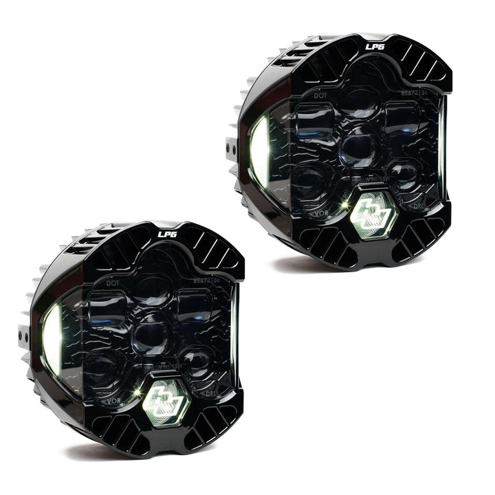 Baja Designs Ram 2500/3500 Fog Pocket Light Mount 2010-2016 – DOT LP6 LED Headlight Replacement Pair Universal (White)