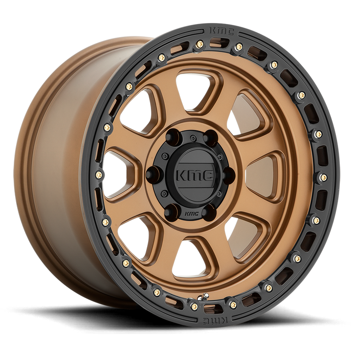 KMC KM548 Chase Wheel Matte Bronze w/ Black Lip