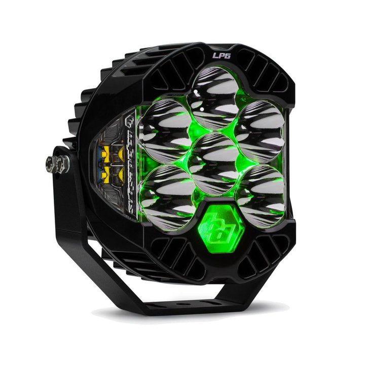 Baja Designs LP6 Pro LED Auxiliary Light Pod Pattern Driving/Combo Color Clear Backlight – Green
