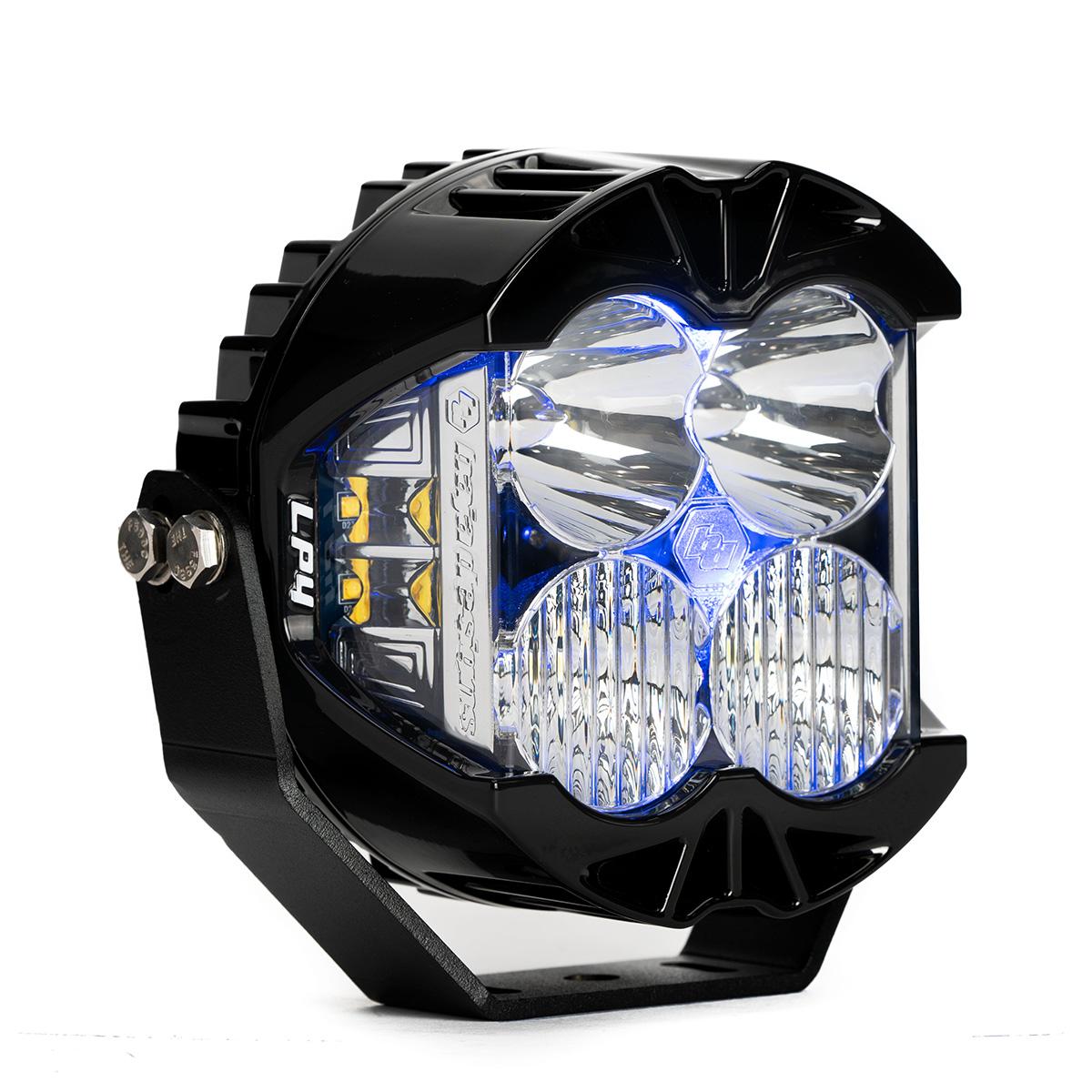 Baja Designs LP4 Pro LED Auxiliary Light Pod Pattern Driving/Combo Color Clear Backlight – Blue