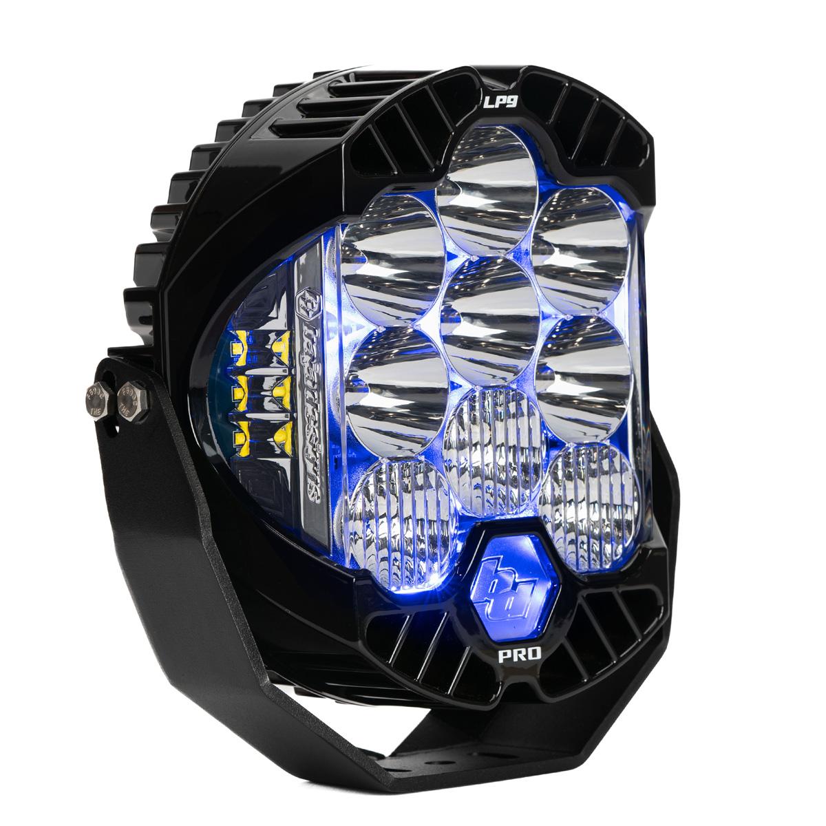 Baja Designs LP9 Pro LED Auxiliary Light Pod Pattern Driving/Combo Color Clear Backlight – Blue Backlight