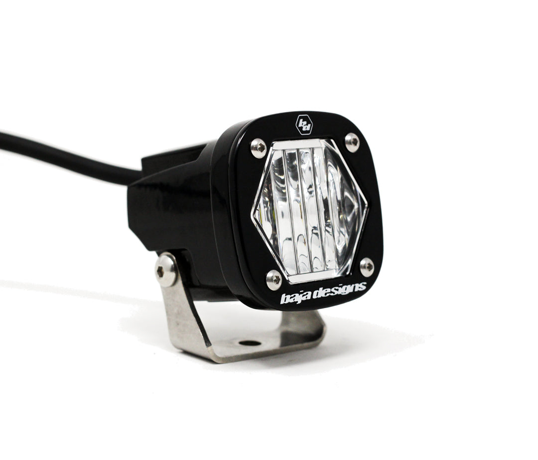 Baja Designs S1 LED Light with Mounting Bracket – Wide Cornering, Clear