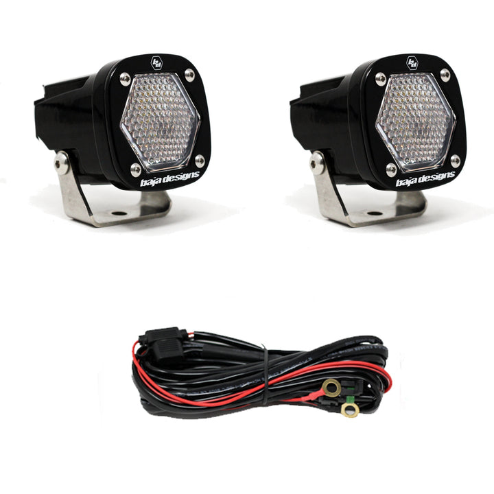 Baja Designs S1 LED Light with Mounting Bracket Pair – Work/Scene, Clear
