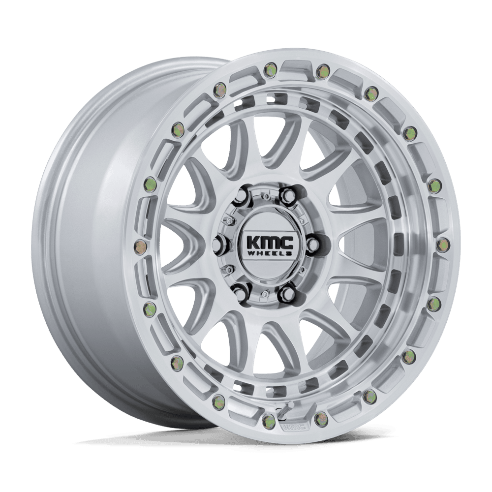 KMC KM556 Crux Wheel Gloss Silver w/ Machined Face