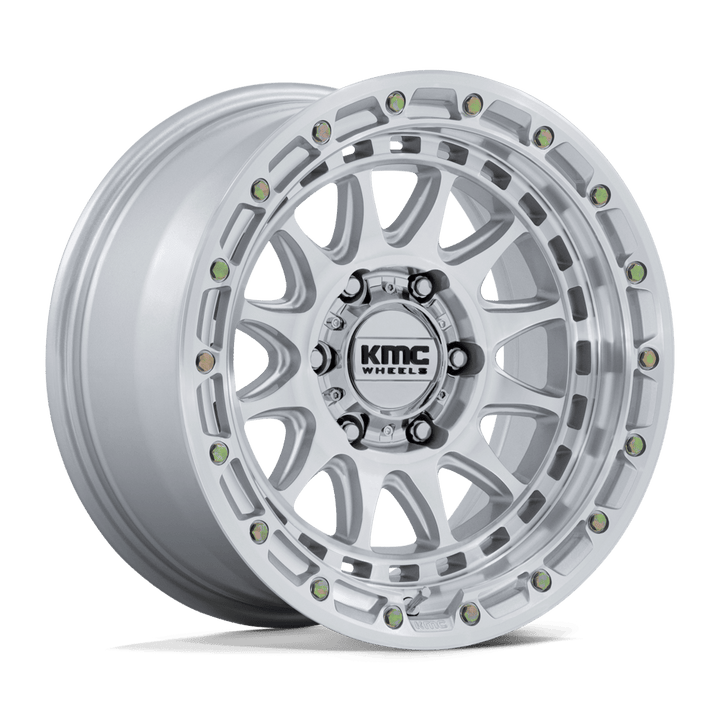 KMC KM556 Crux Wheel Gloss Silver w/ Machined Face