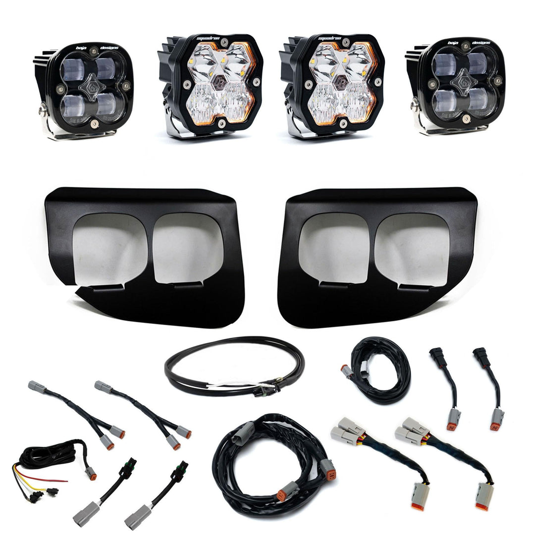 Baja Designs Squadron 2.0 Sport/Squadron Sae Dual Fog Pocket Light Kit Ford 2020-22 F-250/350 Super Duty – Multi-Pattern, Clear, Upfitter
