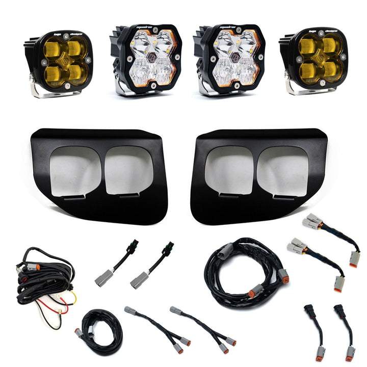 Baja Designs Squadron 2.0 Sport/Squadron Sae Dual Fog Pocket Light Kit Ford 2020-22 F-250/350 Super Duty – Spot, Baja Amber, Toggle