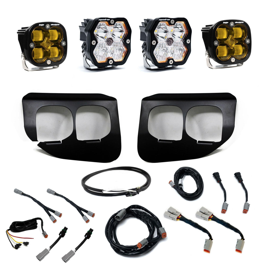Baja Designs Squadron 2.0 Sport/Squadron Sae Dual Fog Pocket Light Kit Ford 2020-22 F-250/350 Super Duty – Spot, Baja Amber, Upfitter