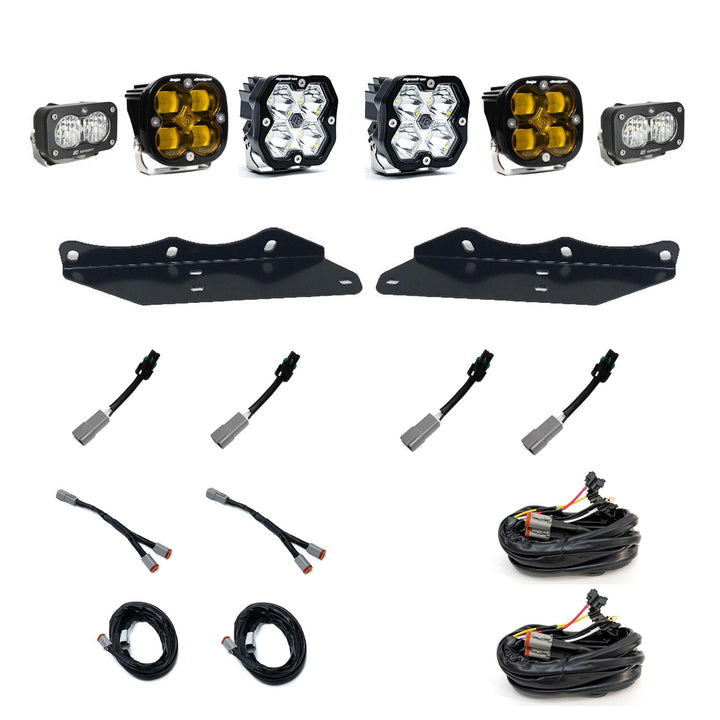 Baja Designs Squadron 2.0 Sport/Squadron Sae/S2 Sport Fog Pocket Light Kit Ford 2017-20 F-150 Raptor – Baja Amber