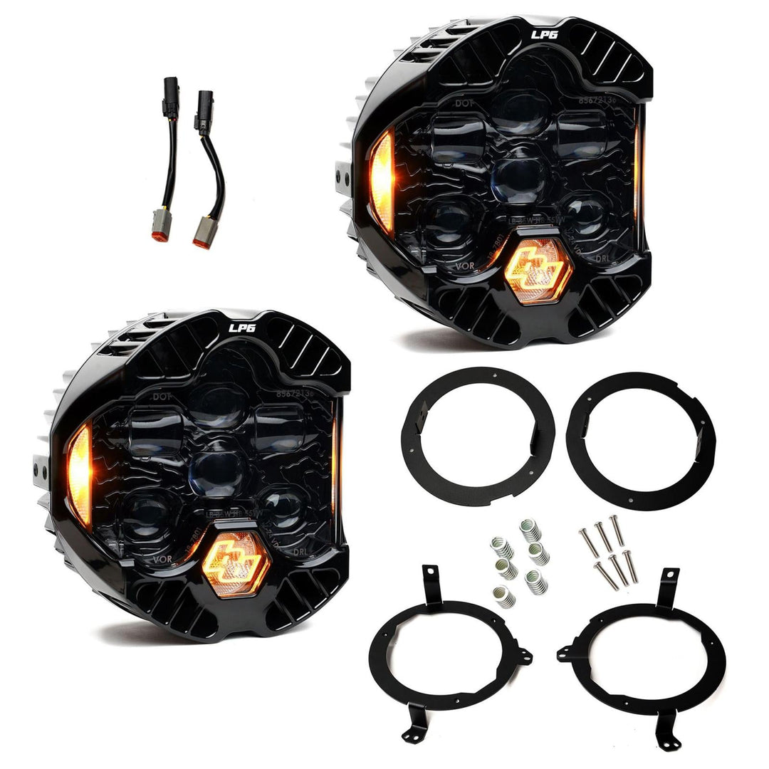 Baja Designs DOT LP6 LED Headlight Kit Jeep 2018-2025 Wrangler JL 2020-2025 Gladiator JT w/LED Headlights – Amber