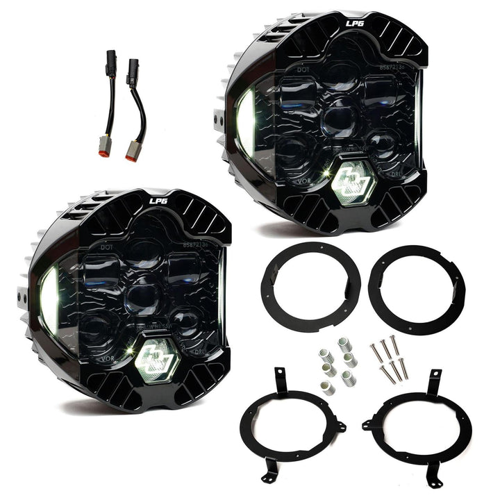 Baja Designs DOT LP6 LED Headlight Kit Jeep 2018-2025 Wrangler JL 2020-2025 Gladiator JT w/LED Headlights – White