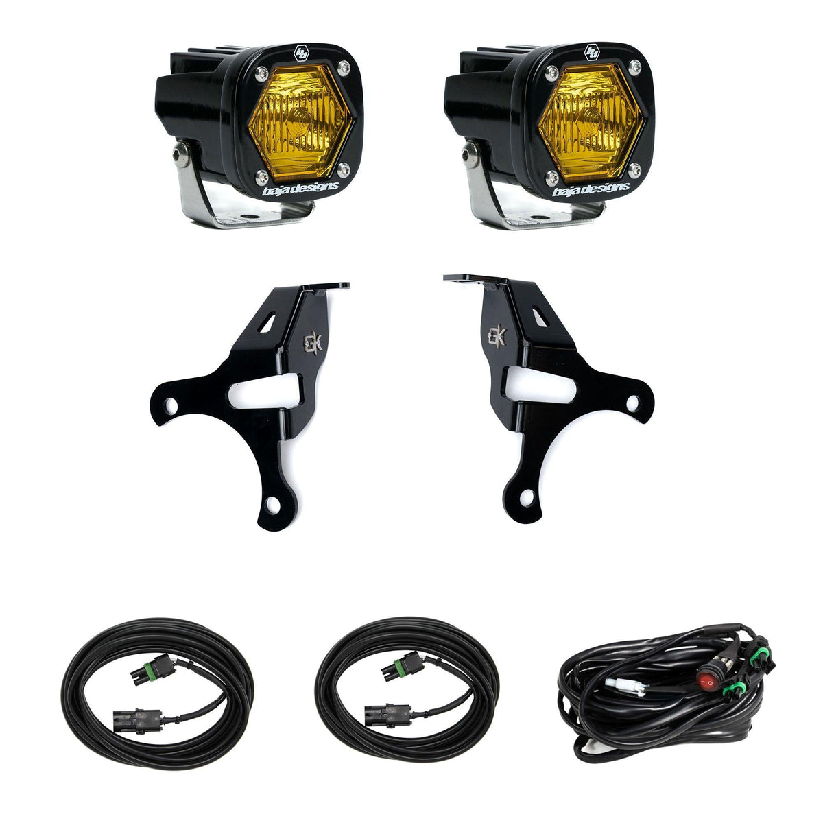 Baja Designs S1 Knuckle Pods Light Kit 2018-2026 Jeep JL Wrangler/JT Gladiator Trail Amber – photo 1 of 1