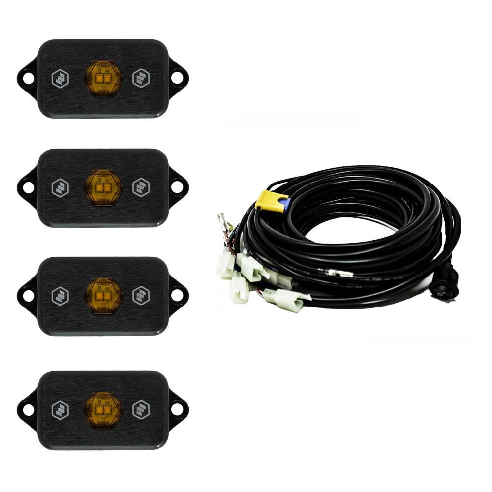 Baja Designs Jeep JL Rock Light Kit 2018 Wrangler – Rock Light Kit Universal Baja Amber