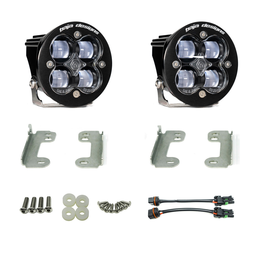 Baja Designs Jeep JL Fog Pocket Kit For 2018-2020 Wrangler Sahara Squadron SAE FPK – Clear