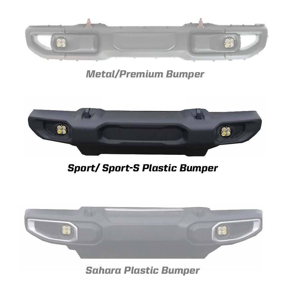 Baja Designs Jeep JL Fog Light Squadron-R SAE 18-Pres Wrangler Sport/Sport-S Pocket Kit Amber – photo 2 of 2