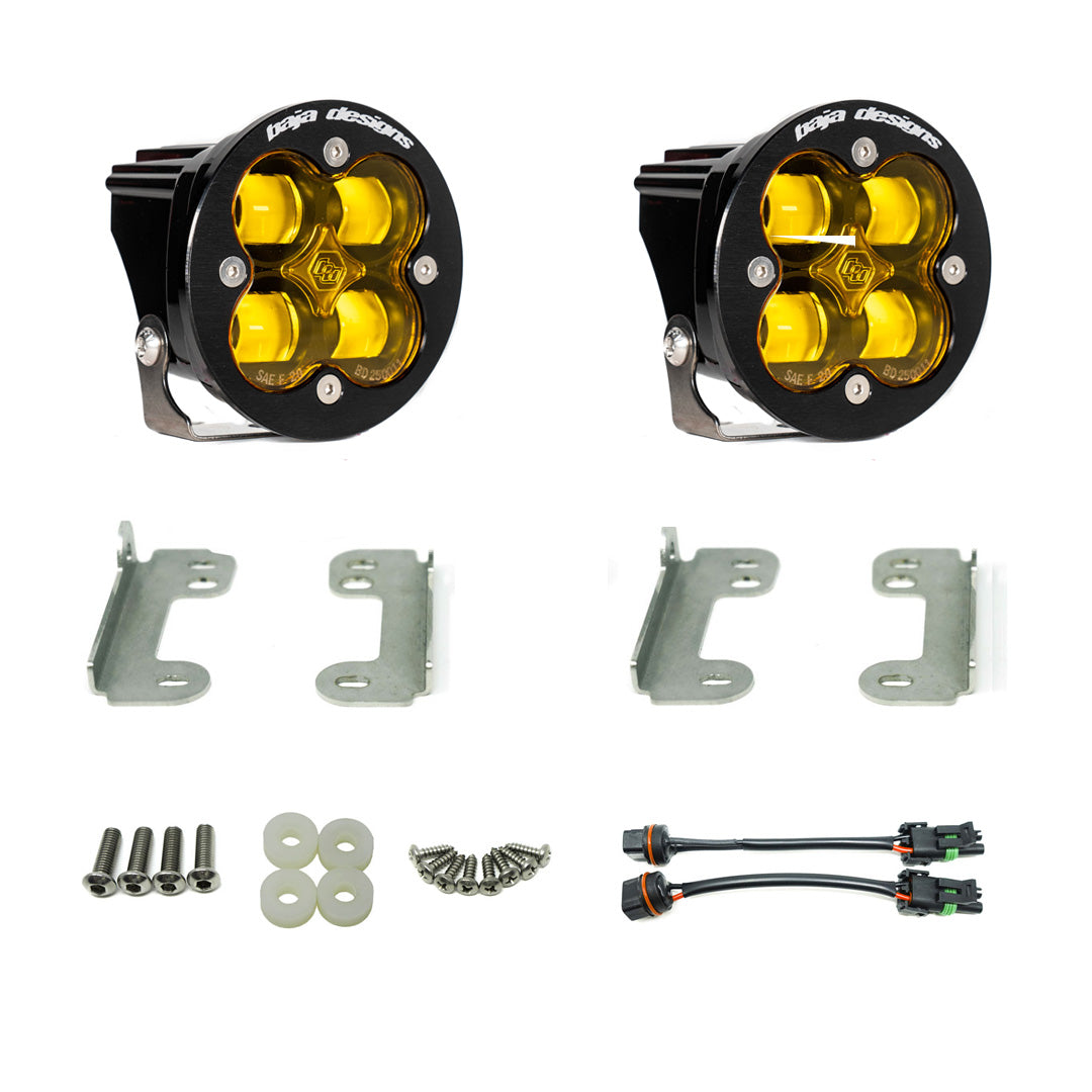 Baja Designs Jeep JL Fog Pocket Kit For 2018-2020 Wrangler Sahara Squadron SAE FPK – Baja Amber