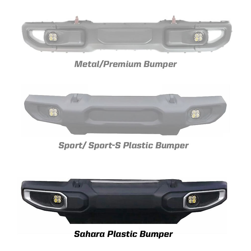 Baja Designs Jeep JL Fog Pocket Kit For 2018-2020 Wrangler Sahara Squadron SAE FPK – photo 3 of 3