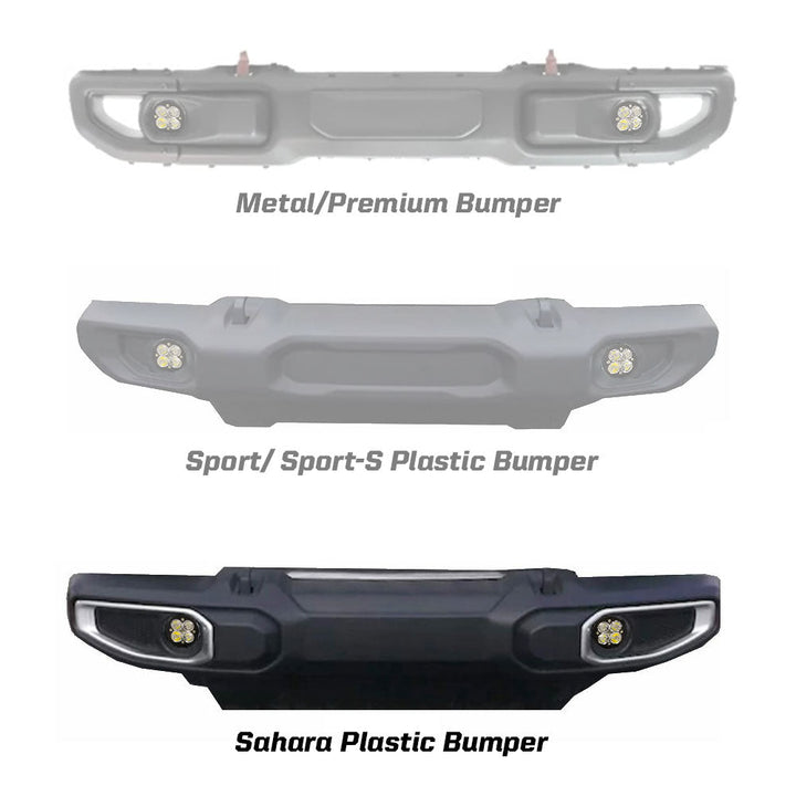 Baja Designs Jeep JL Fog Pocket Kit For 2018-2020 Wrangler Sahara Squadron SAE FPK – photo 3 of 3