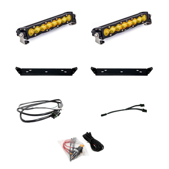 Baja Designs 10 Inch S8 D/C Behind Grill Kit fits 21-On Ford Raptor – Baja Amber