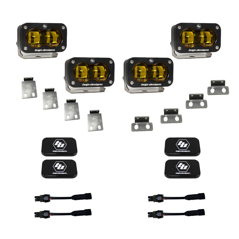 Baja Designs S2 SAE Fog Pocket Kit Fits 21-On Ford Raptor – Baja Amber