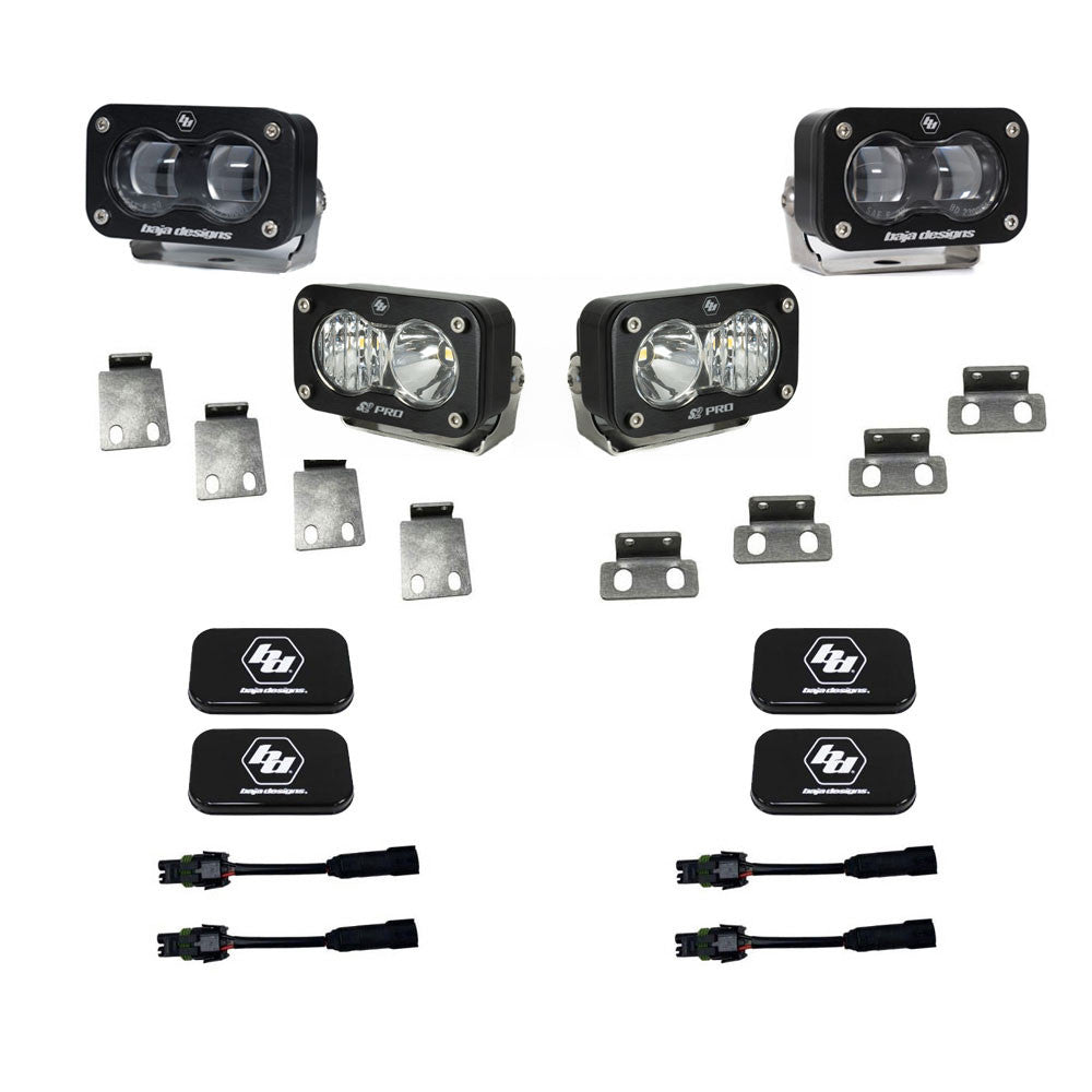 Baja Designs S2 SAE/S2 Pro Fog Pocket Kit Fits 21-On Ford Raptor – Clear