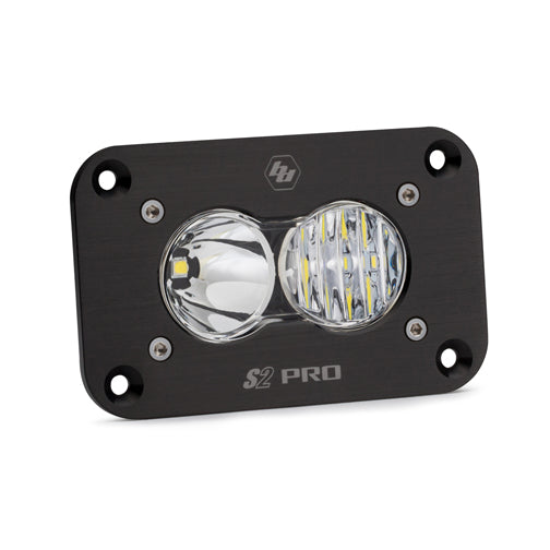 Baja Designs LED Work Light Flush Mount S2 Pro – Clear Lens Driving Combo Pattern