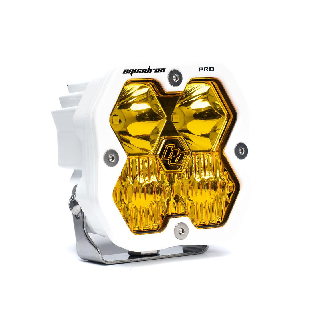 Baja Designs Squadron 2.0 Pro White LED Auxiliary Light Pod Universal – Driving/Combo, Baja Amber