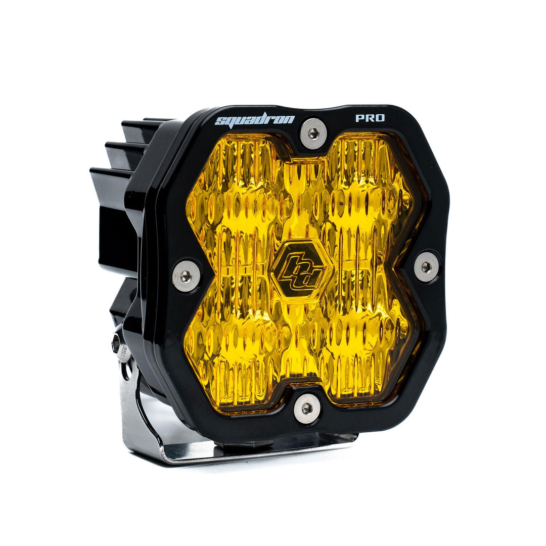 Baja Designs Squadron 2.0 Pro Black LED Auxiliary Light Pod Universal – Wide Cornering, Baja Amber