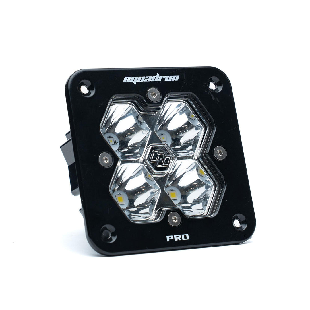 Baja Designs Squadron 2.0 Pro Black Flush Mount LED Auxiliary Light Pod Universal – Spot, Clear