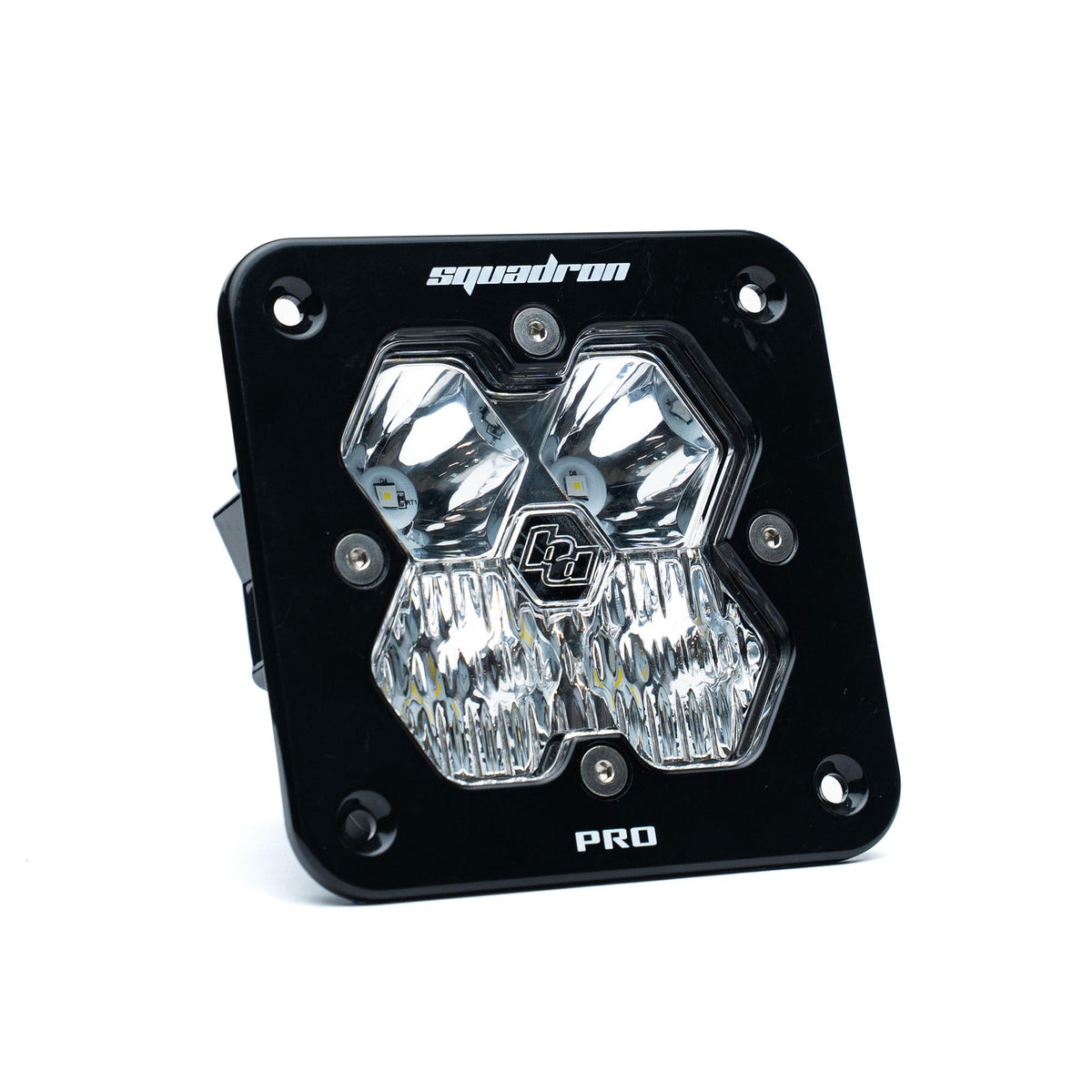 Baja Designs Squadron 2.0 Pro Black Flush Mount LED Auxiliary Light Pod Universal – Driving/Combo, Clear