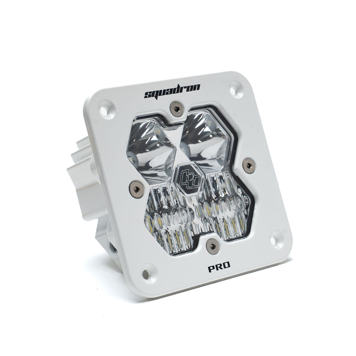 Baja Designs Squadron 2.0 Pro White Flush Mount LED Auxiliary Light Pod Universal – Driving/Combo, Clear