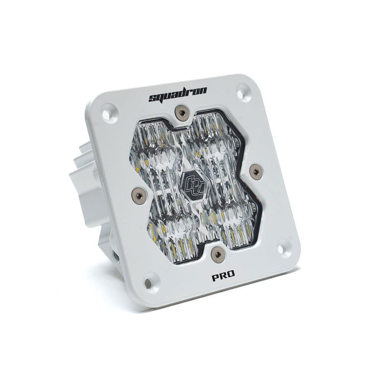 Baja Designs Squadron 2.0 Pro White Flush Mount LED Auxiliary Light Pod Universal – Wide Cornering, Clear