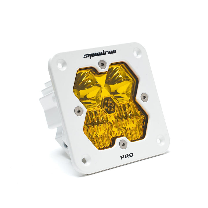 Baja Designs Squadron 2.0 Pro White Flush Mount LED Auxiliary Light Pod Universal – Driving/Combo, Baja Amber