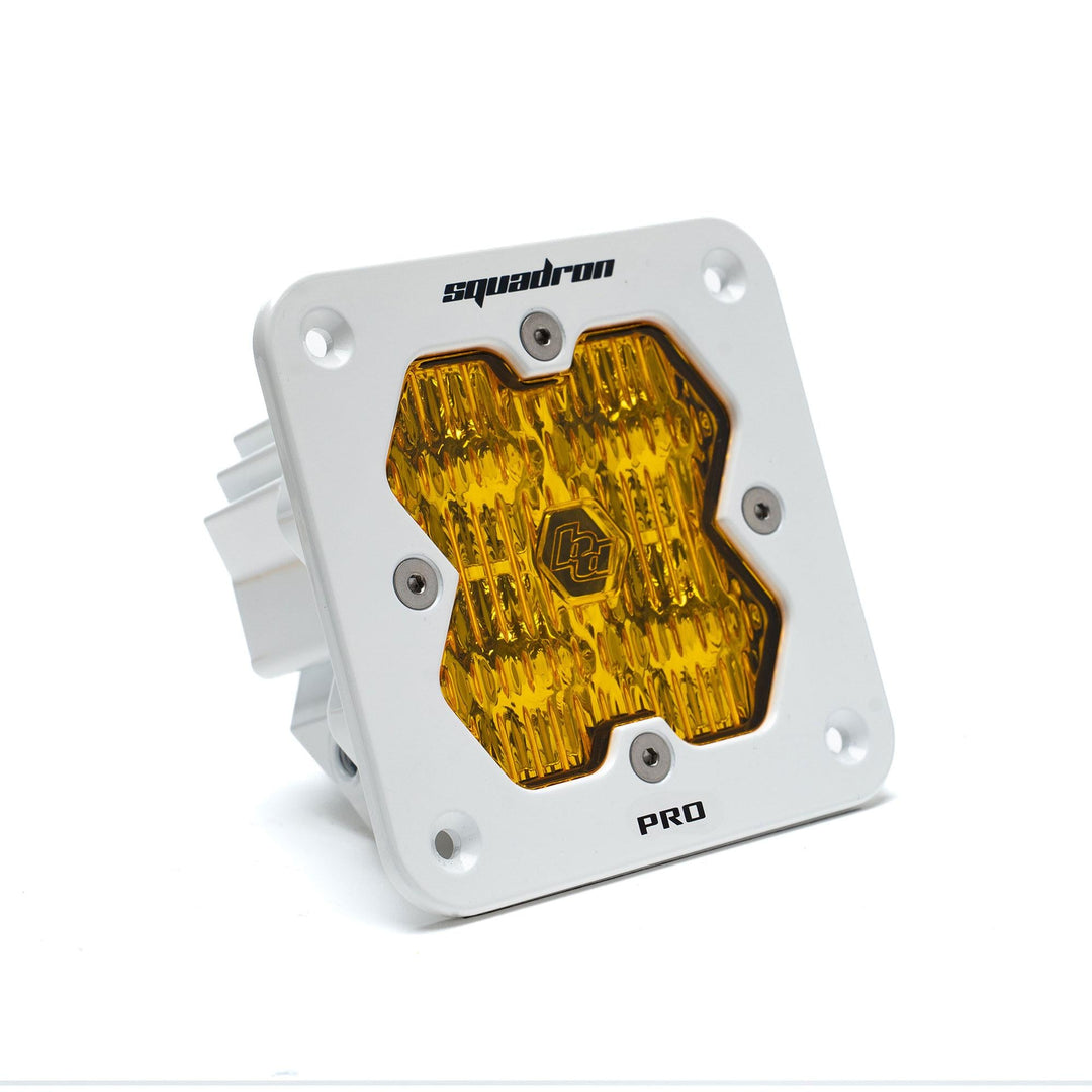 Baja Designs Squadron 2.0 Pro White Flush Mount LED Auxiliary Light Pod Universal – Wide Cornering, Baja Amber