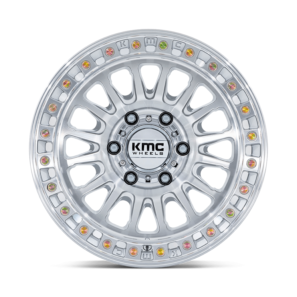 KMC KM552 IMS Wheel – Gloss Silver w/ Machined Face Gloss Silver w/ Machined Face