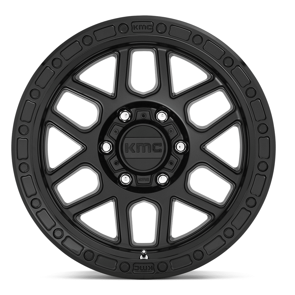 KMC KM544 Mesa Wheel – Satin Black w/ Gloss Black Lip Satin Black w/ Gloss Black Lip