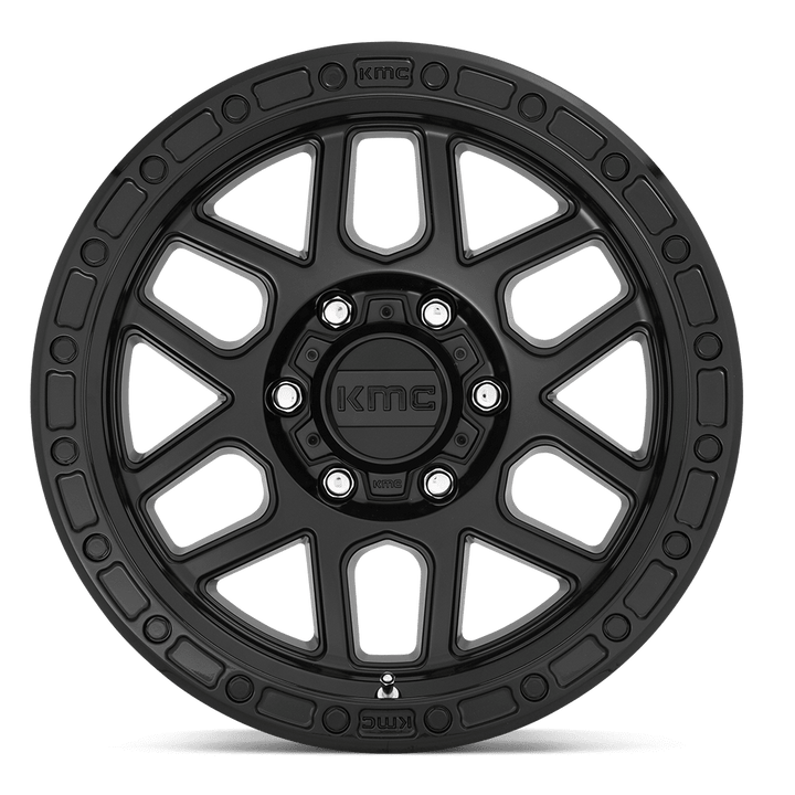 KMC KM544 Mesa Wheel – Satin Black w/ Gloss Black Lip Satin Black w/ Gloss Black Lip