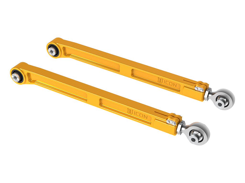 ICON 2022-2026 Toyota Tundra/2023-2026 Toyota Sequoia/2024-2026 Toyota Tacoma, Rear, Billet Lower Link Kit, Gold Anodizing — photo 1 of 3