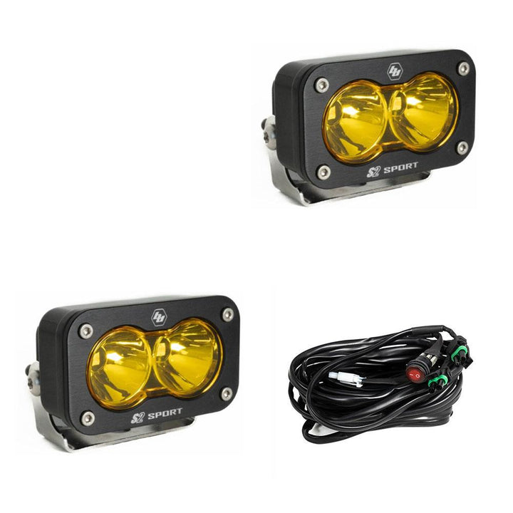 Baja Designs LED Work Light Lens Pair S2 Sport – Spot, Baja Amber