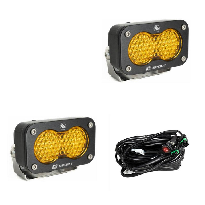 Baja Designs LED Work Light Lens Pair S2 Sport – Work/Scene, Baja Amber