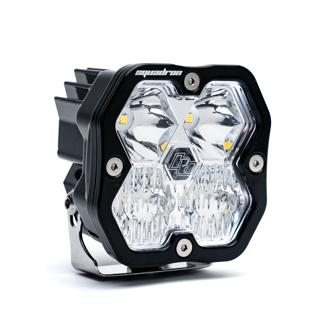 Baja Designs Squadron 2.0 Sport Black LED Auxiliary Light Pod Universal – Driving/Combo, Clear