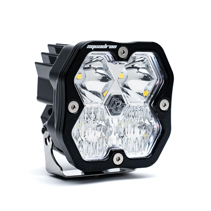 Baja Designs Squadron 2.0 Sport Black LED Auxiliary Light Pod Universal – Driving/Combo, Clear