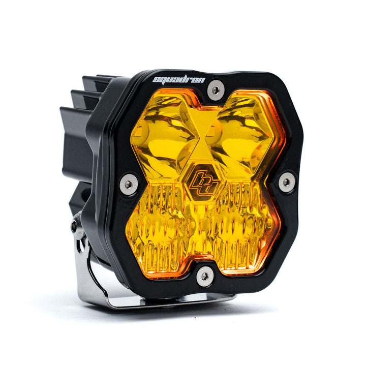 Baja Designs Squadron 2.0 Sport Black LED Auxiliary Light Pod Universal – Driving/Combo, Baja Amber
