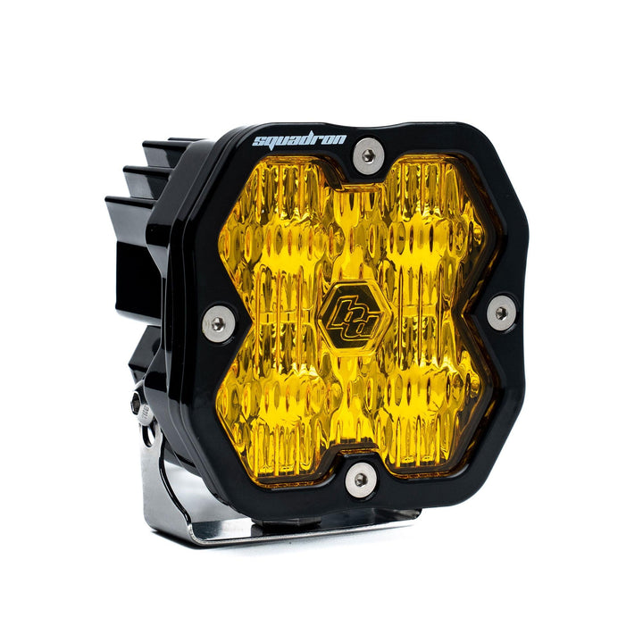 Baja Designs Squadron 2.0 Sport Black LED Auxiliary Light Pod Universal – Wide Cornering, Baja Amber