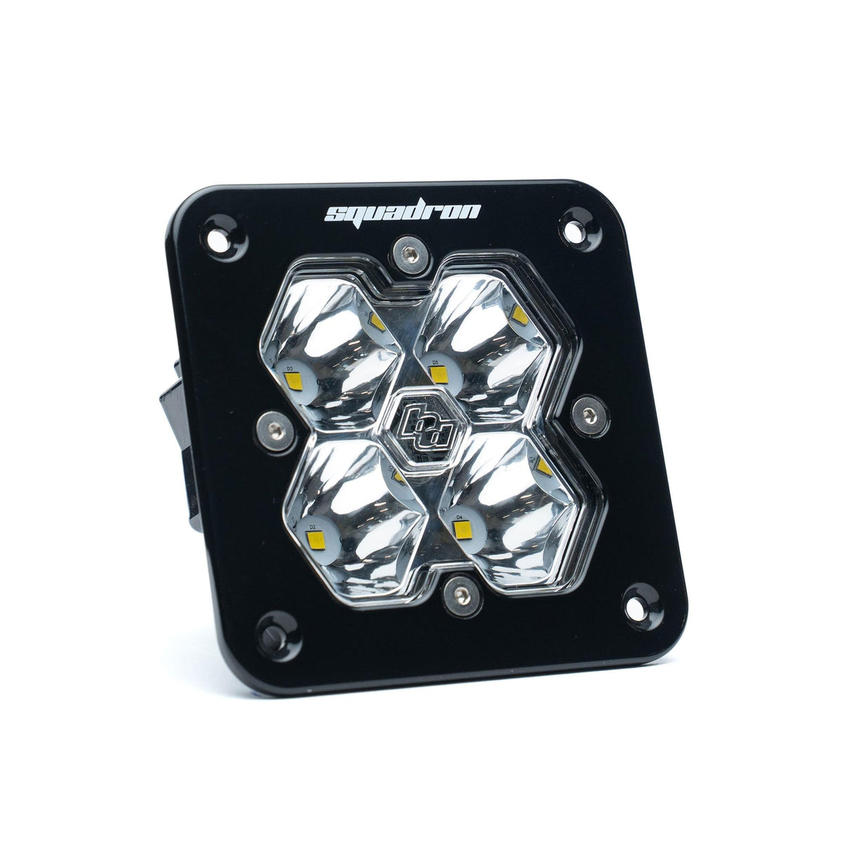 Baja Designs Squadron 2.0 Sport Black Flush Mount LED Auxiliary Light Pod Universal – Spot, Clear