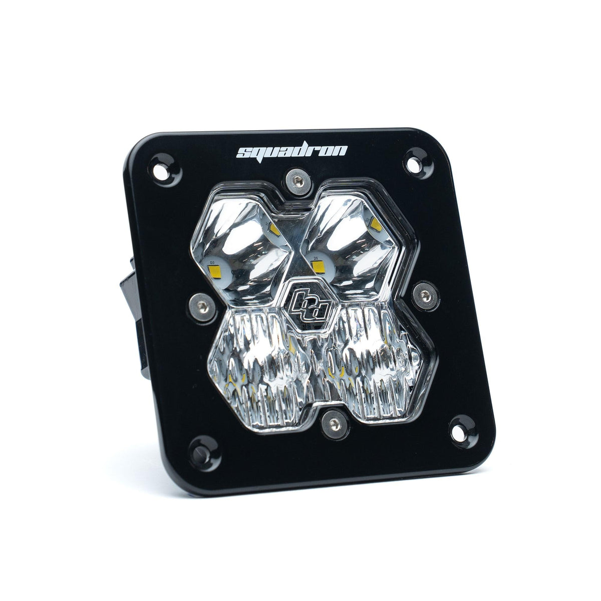 Baja Designs Squadron 2.0 Sport Black Flush Mount LED Auxiliary Light Pod Universal – Driving/Combo, Clear