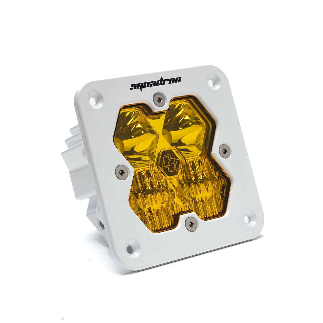 Baja Designs Squadron 2.0 Sport White Flush Mount LED Auxiliary Light Pod Universal – Driving/Combo, Baja Amber
